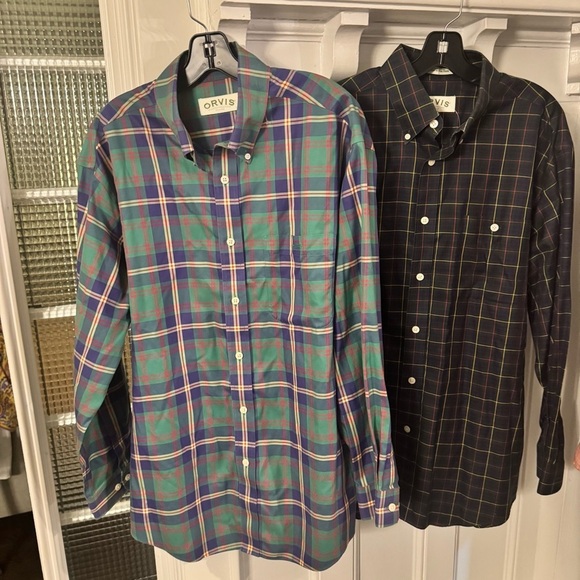 Orvis Men’s LOT OF 2 Long Sleeve Button Down Plaid Shirts Size Large - Picture 14 of 14